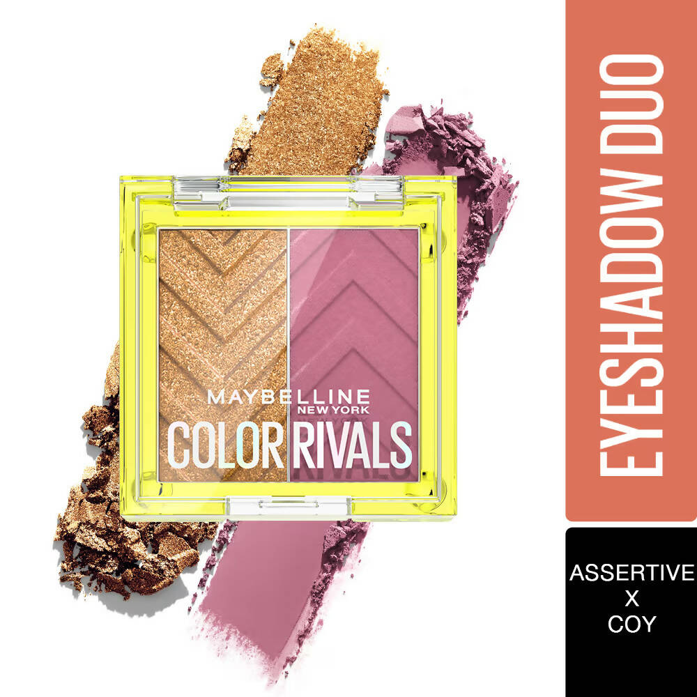 Maybelline New York Color Rivals Longwear Eyeshadow Duo - Assertive X Coy | Grocsy