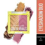 Maybelline New York Color Rivals Longwear Eyeshadow Duo - Assertive X Coy | Grocsy