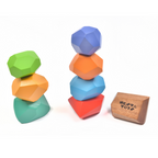 Nesta Toys Wooden Balancing Stones, Rainbow Stacking Toy for Kids, Montessori Toy (8 Pcs) | Grocsy