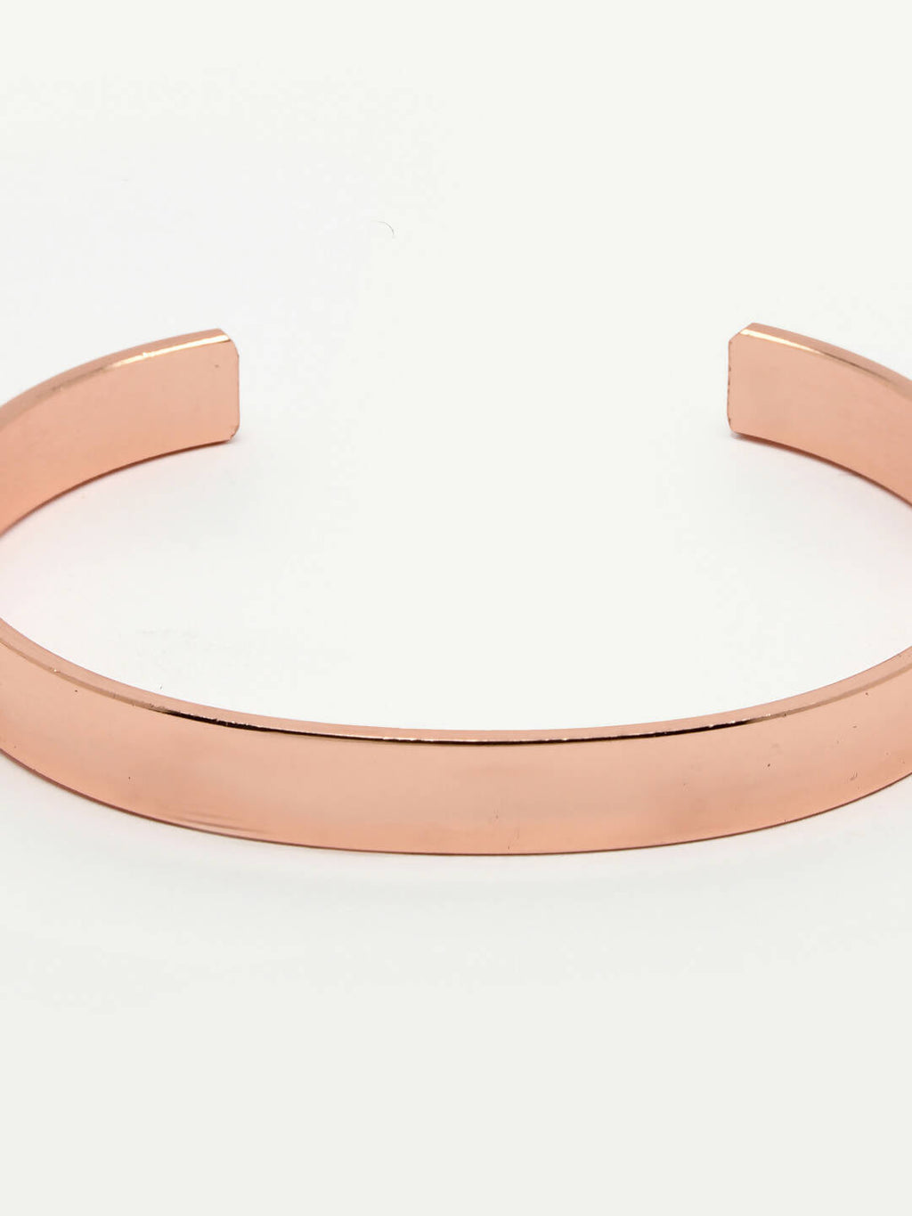 NVR Men Rose Gold Stainless Steel Cuff Bracelet