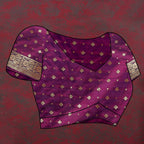 Lorenvalley Fashion Magenta & Wine Patola Silk Woven Design Meenakari Weaving Saree | Grocsy