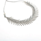Mominos Fashion Johar Kamal Silver-Plated American Diamond White Choker Set | Grocsy