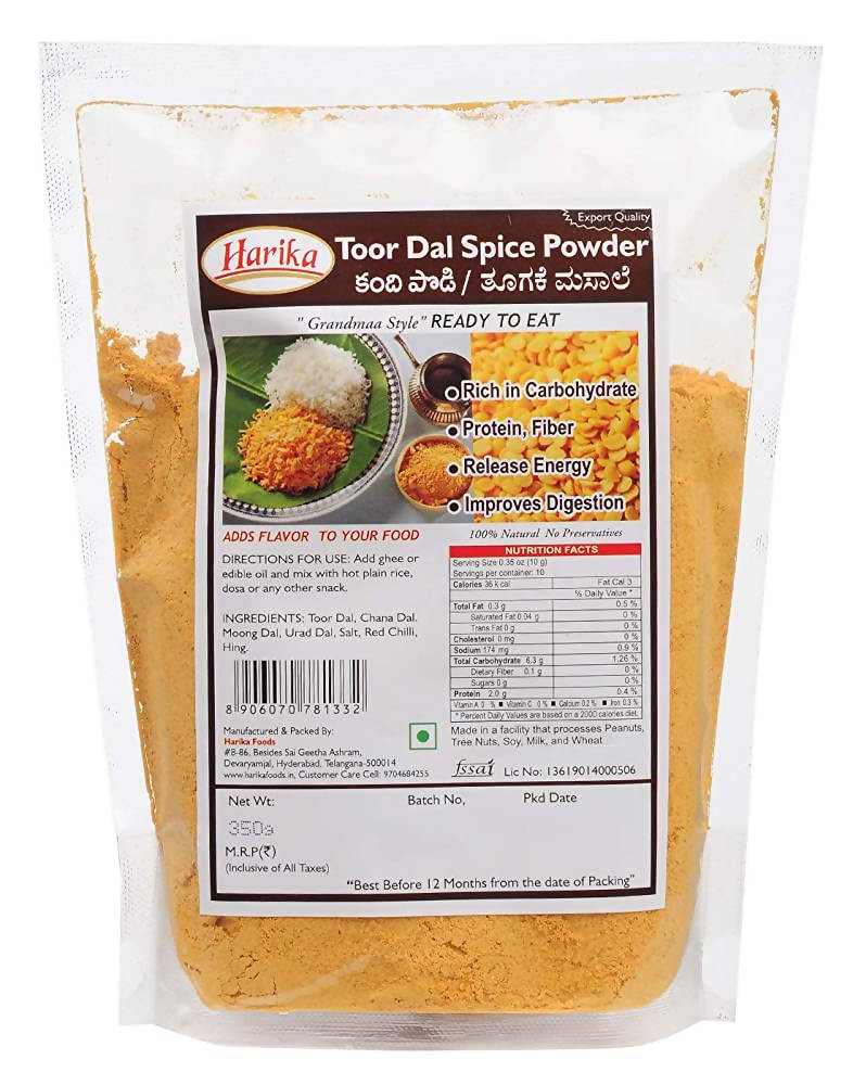 Harika Toor Dal Spice Powder | Grocsy