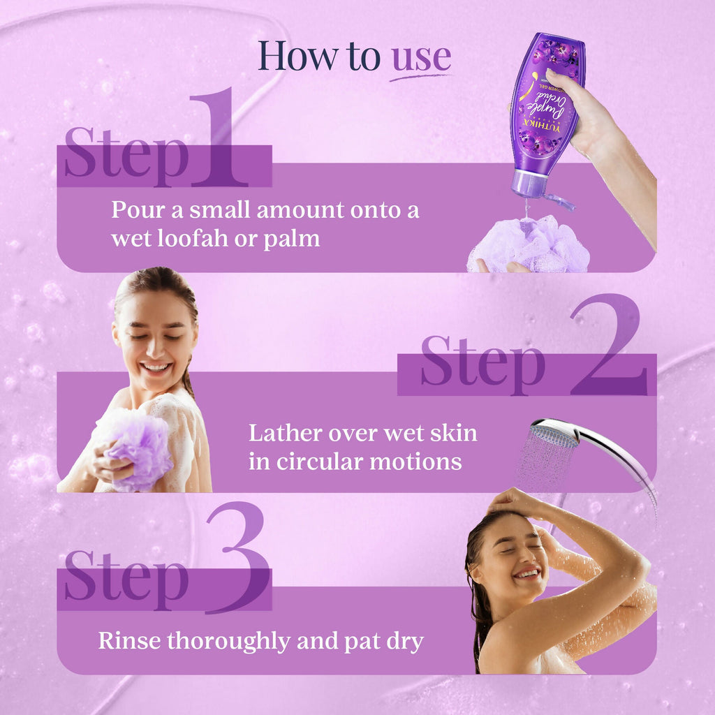 Yuthika Purple Orchid Body Wash Shower Gel | Grocsy