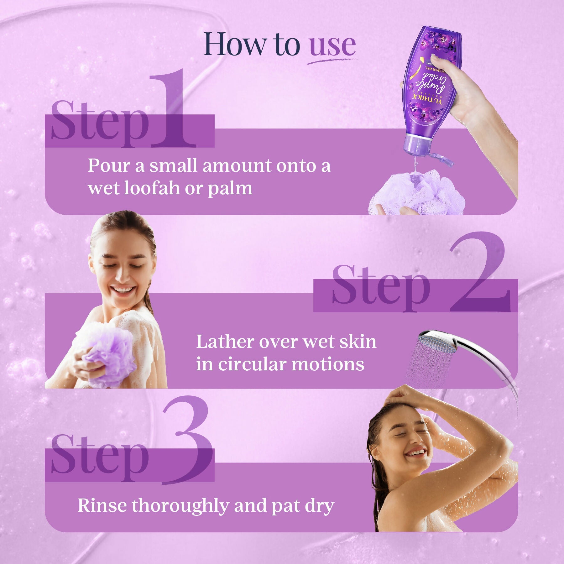 Yuthika Purple Orchid Body Wash Shower Gel | Grocsy