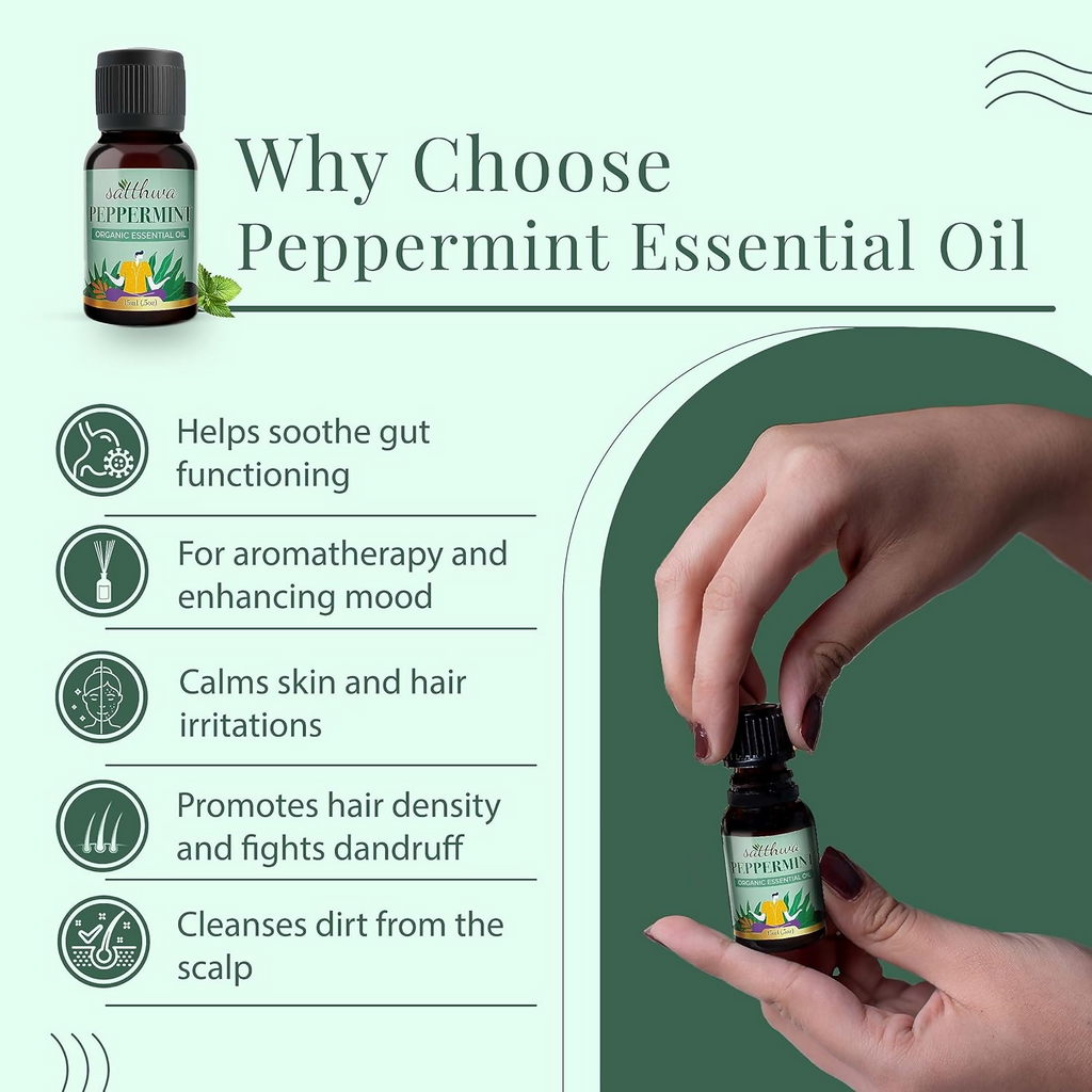 Satthwa Organic Peppermint Essential Oil | Grocsy