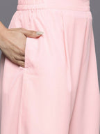 Ahalyaa Women's Traditional wear Kurta Set - Pink | Grocsy
