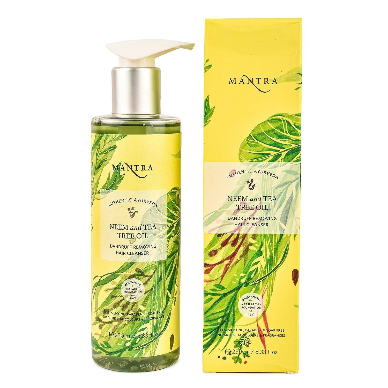 Mantra Herbal Neem and Tea Tree Oil Dandruff Removing Hair Cleanser | Grocsy