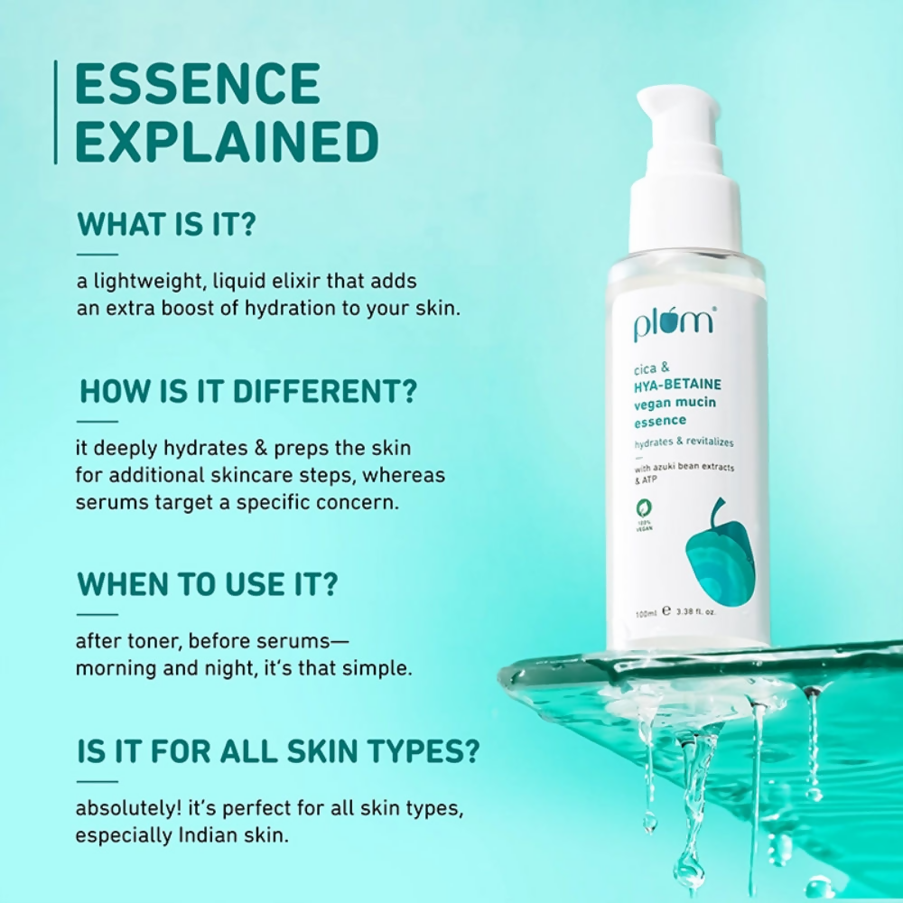 Plum Cica & Hya-Betaine Vegan Mucin Essence | Grocsy