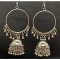 MS Fashion India Party Wear Silver Ring Tassel Jhumka Earrings | Grocsy