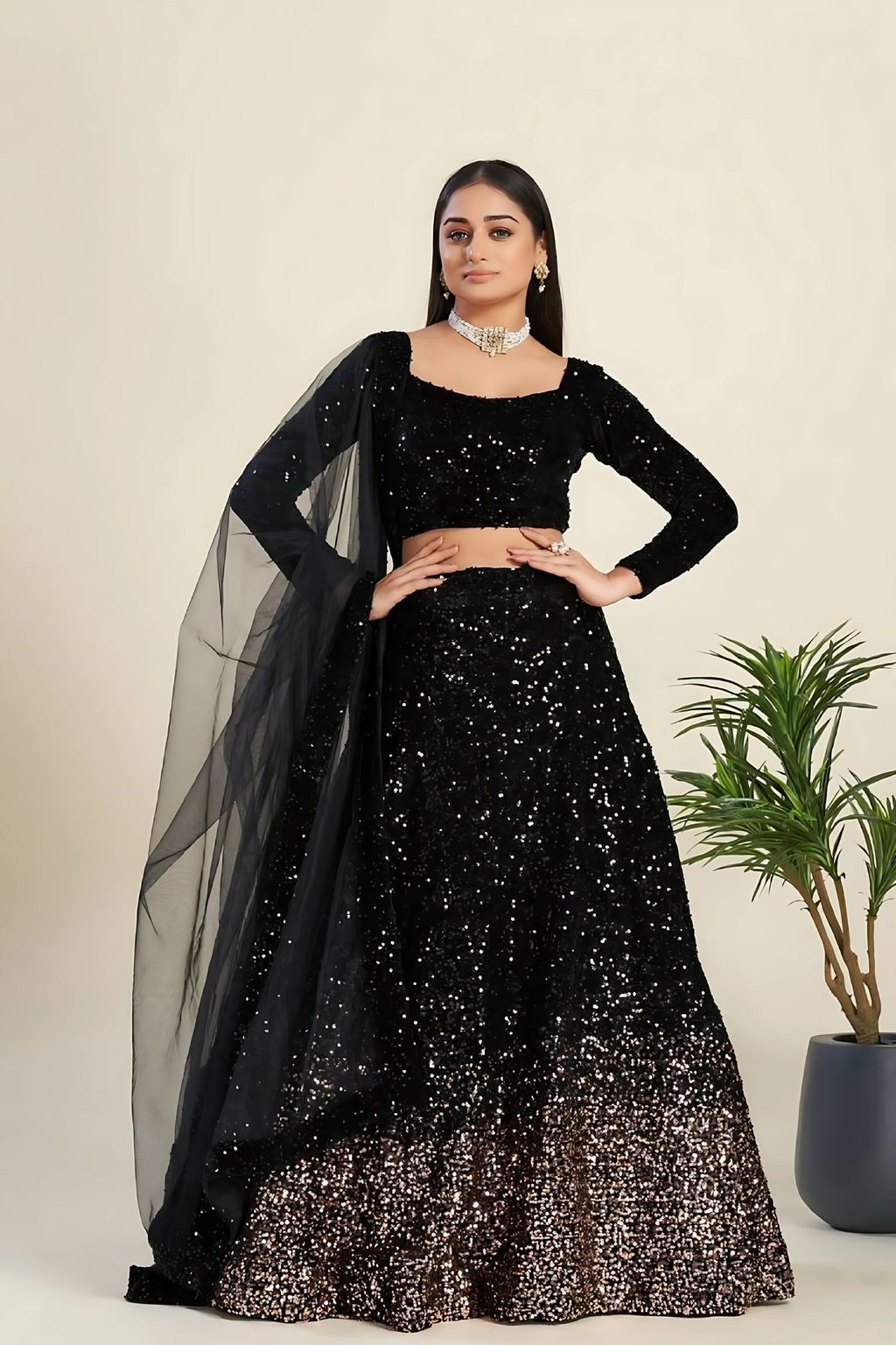 Lehenga Mart Designer Wedding Lehenga Choli For Women - Black | Grocsy