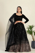 Lehenga Mart Designer Wedding Lehenga Choli For Women - Black | Grocsy
