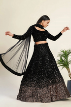 Lehenga Mart Designer Wedding Lehenga Choli For Women - Black | Grocsy