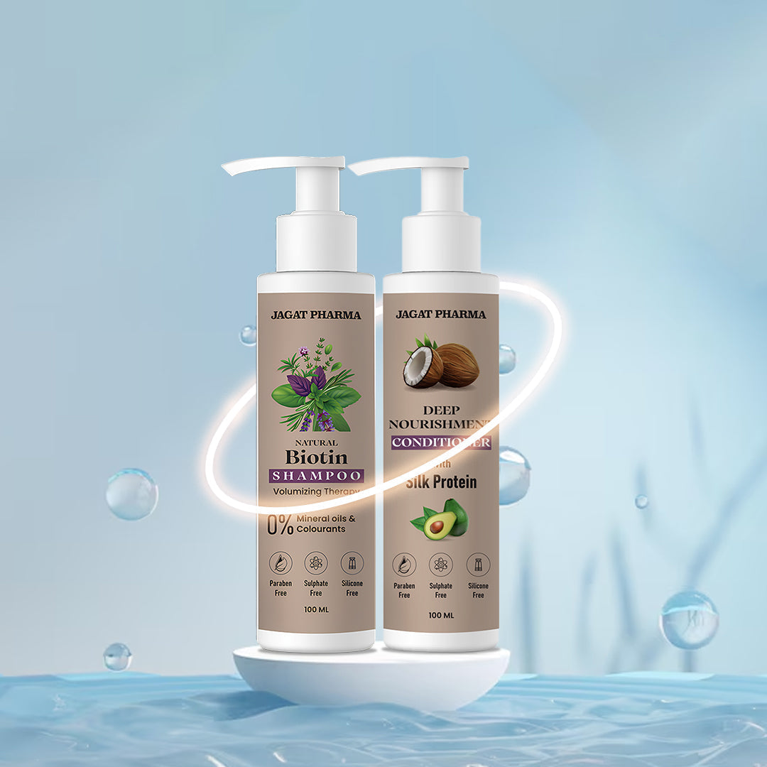Jagat Pharma Jagat Pharma Shampoo + Conditioner: Dynamic Duo for Healthy & Beautiful Hair | Grocsy