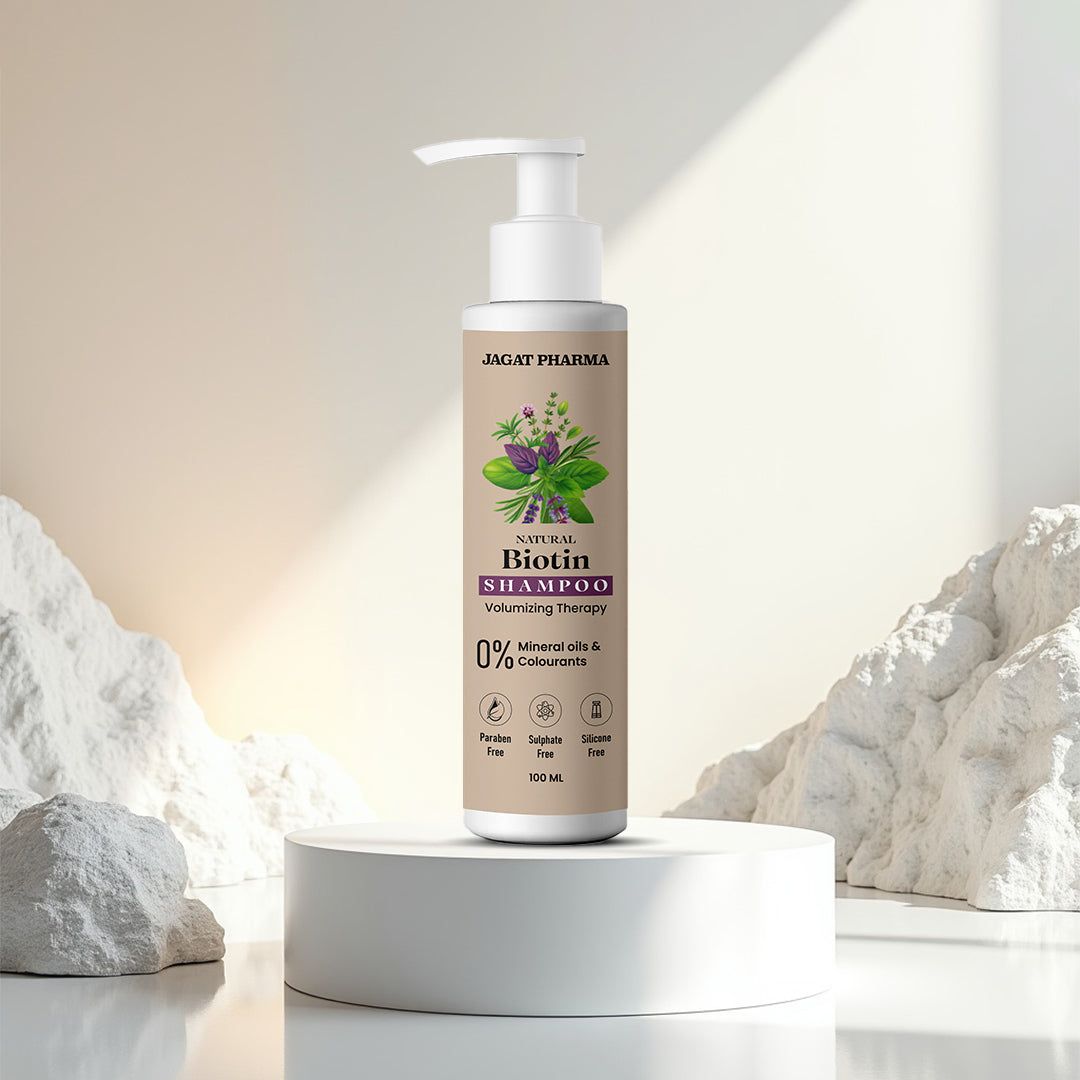 Jagat Pharma Natural Biotin Shampoo - Unlock Your Hair's Potential with Natural Biotin Power! | Grocsy