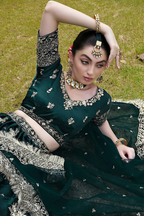 Lehenga Mart Designer Wedding Lehenga Choli For Women - Green | Grocsy