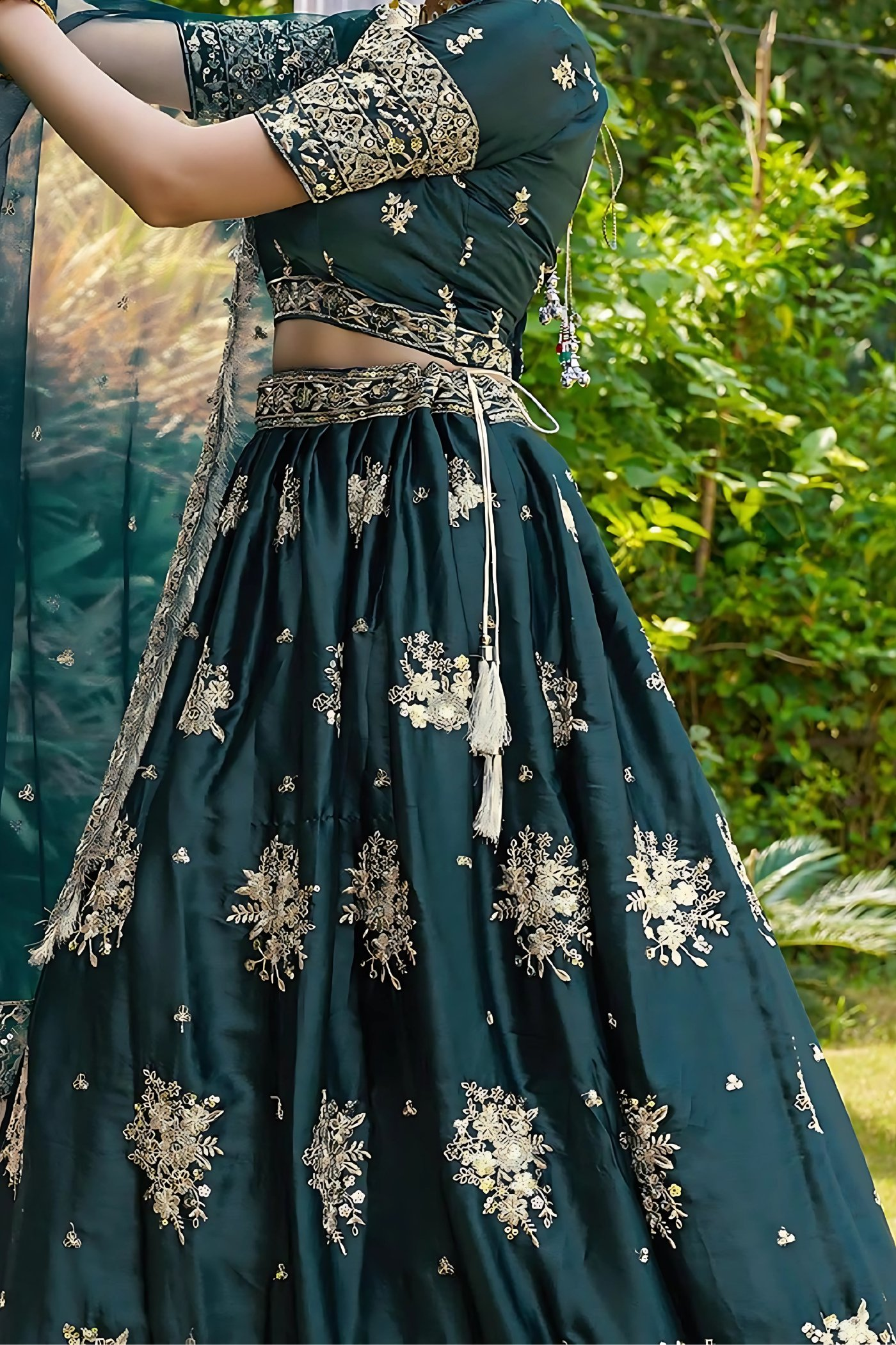 Lehenga Mart Designer Wedding Lehenga Choli For Women - Green | Grocsy