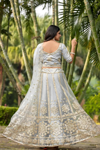 Lehenga Mart Designer Wedding Lehenga Choli For Women - Grey | Grocsy