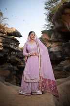 Lehenga Mart Designer Faux Georgette Ready to wear Sharara Suit for Eid | Grocsy