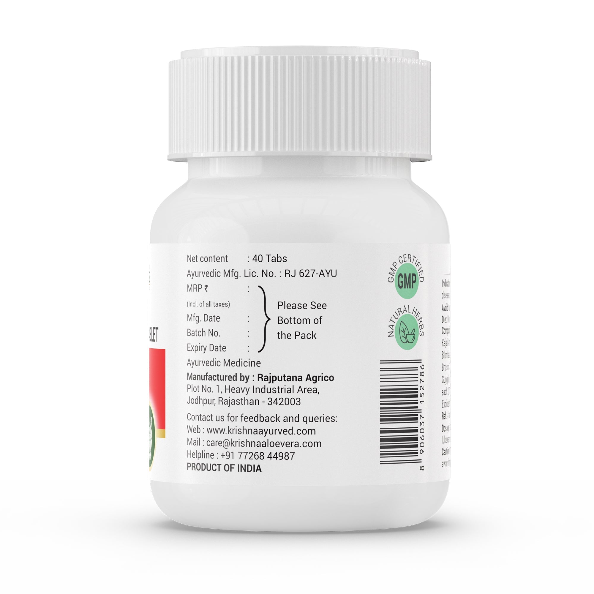 Krishna'S Herbal & Ayurveda SJ Ashwagandha Tablets | Grocsy