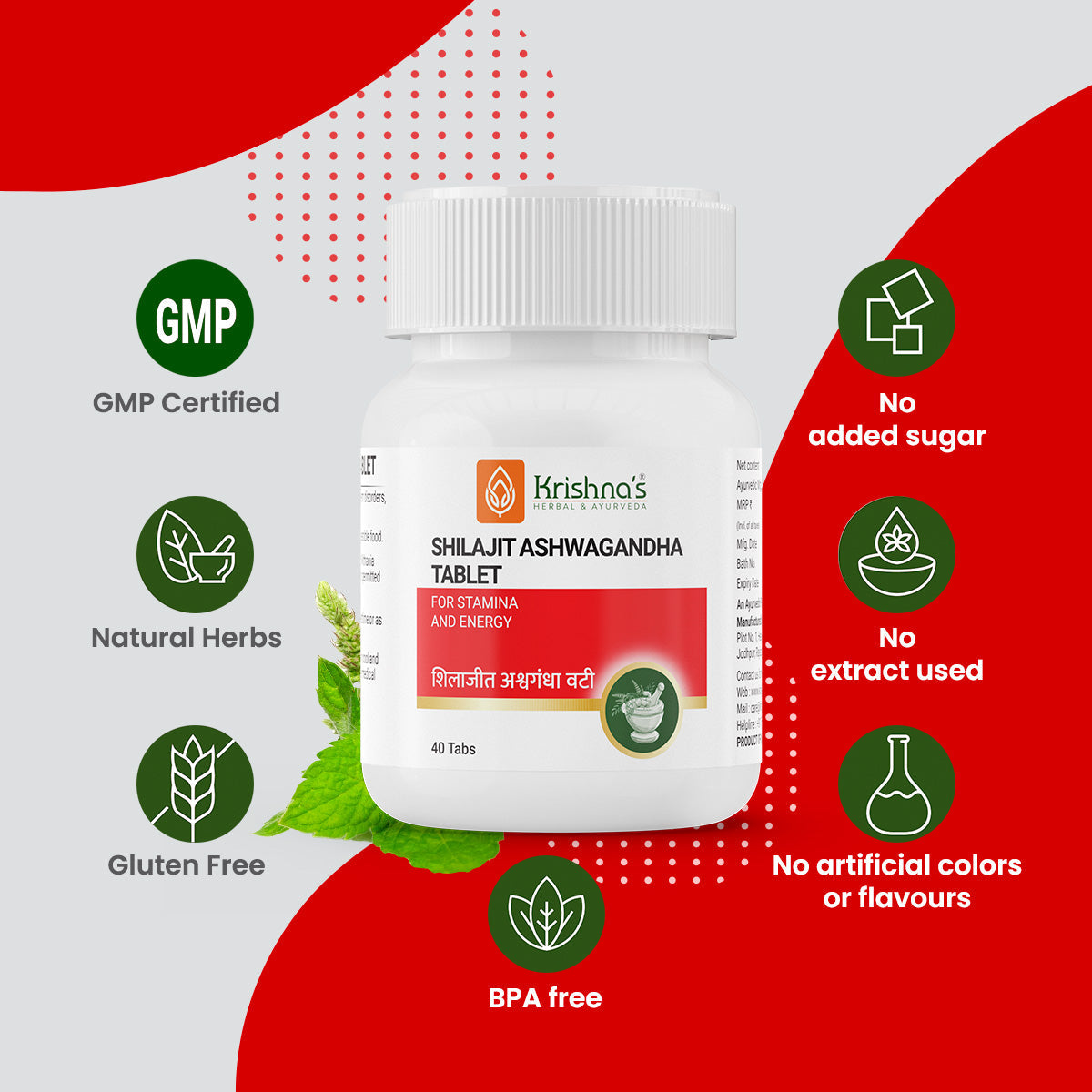 Krishna'S Herbal & Ayurveda SJ Ashwagandha Tablets | Grocsy