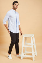 Skii Chinese Collar Shirt by Hilo Design | Grocsy