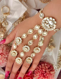 Jewel City Dazzling Crystal Floral Hand Harness - Exquisite Bridal and Formal Jewelry | Grocsy