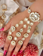 Jewel City Dazzling Crystal Floral Hand Harness - Exquisite Bridal and Formal Jewelry | Grocsy