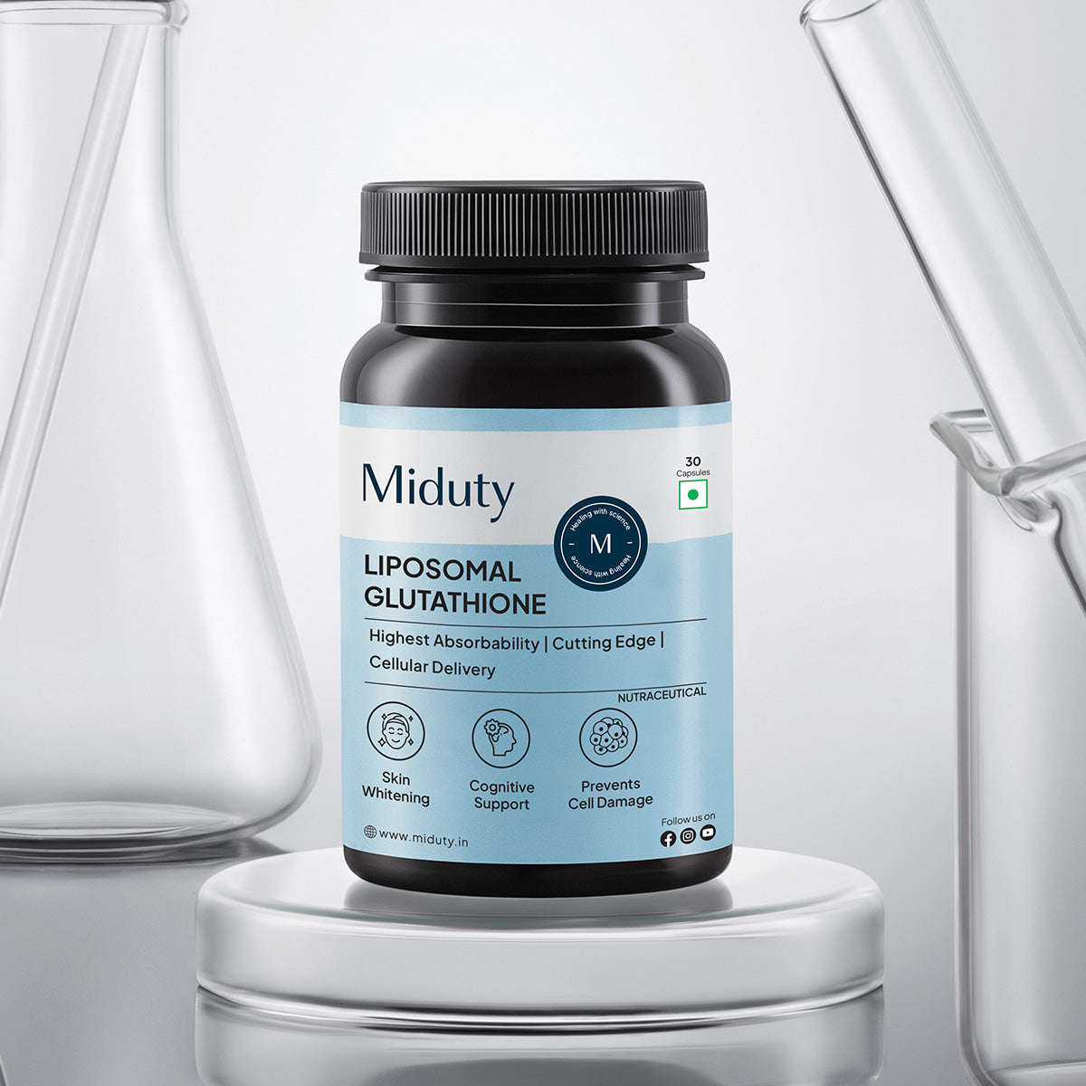 Miduty by Palak Notes Liposomal Glutathione Capsules | Grocsy