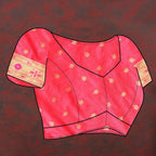 Lorenvalley Fashion Peach Soft Paithani Silk Woven Design Gold Zari Meenakari Weaving Saree | Grocsy