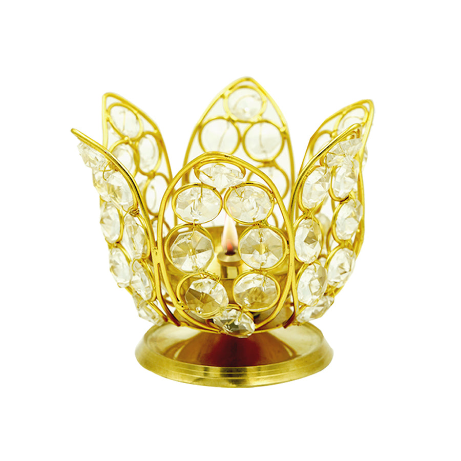 Shubhkart Nitya Brass Bhramha Kamal Diya | Grocsy