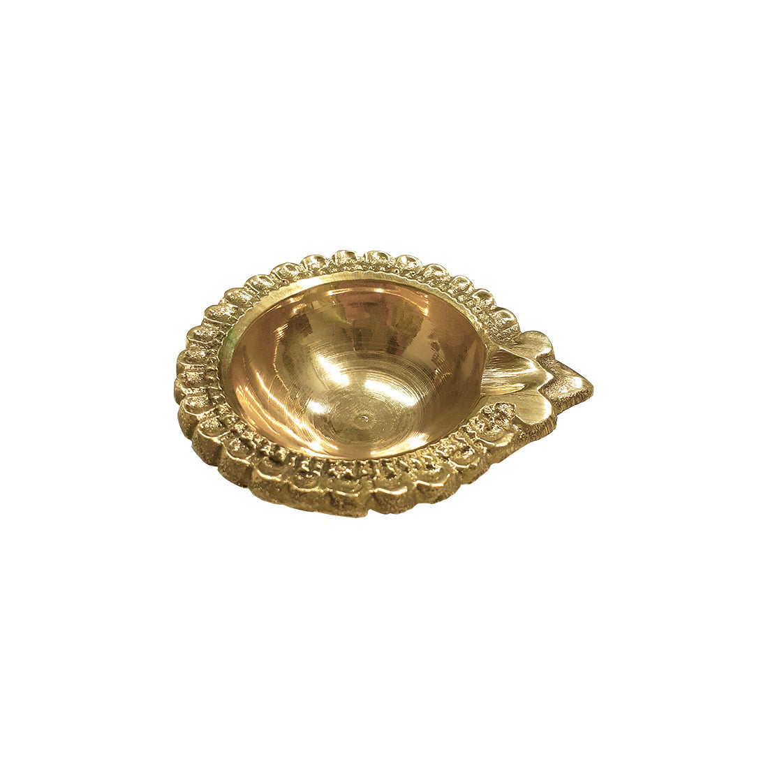 Shubhkart Nitya Brass Akhand Jyot Aaradhya Diya With Borosilicate Glass | Grocsy