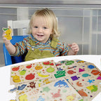 Webby Wooden Educational Puzzle for Preschool Kids- Set of 6 | Grocsy