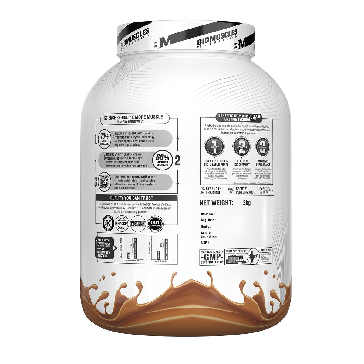 Big Muscles Nutrition Zero Whey Protein | Grocsy