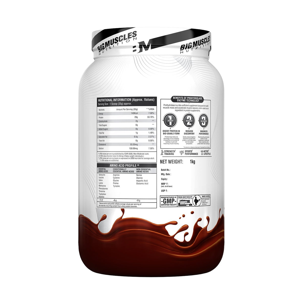 Big Muscles Nutrition Zero Whey Protein | Grocsy