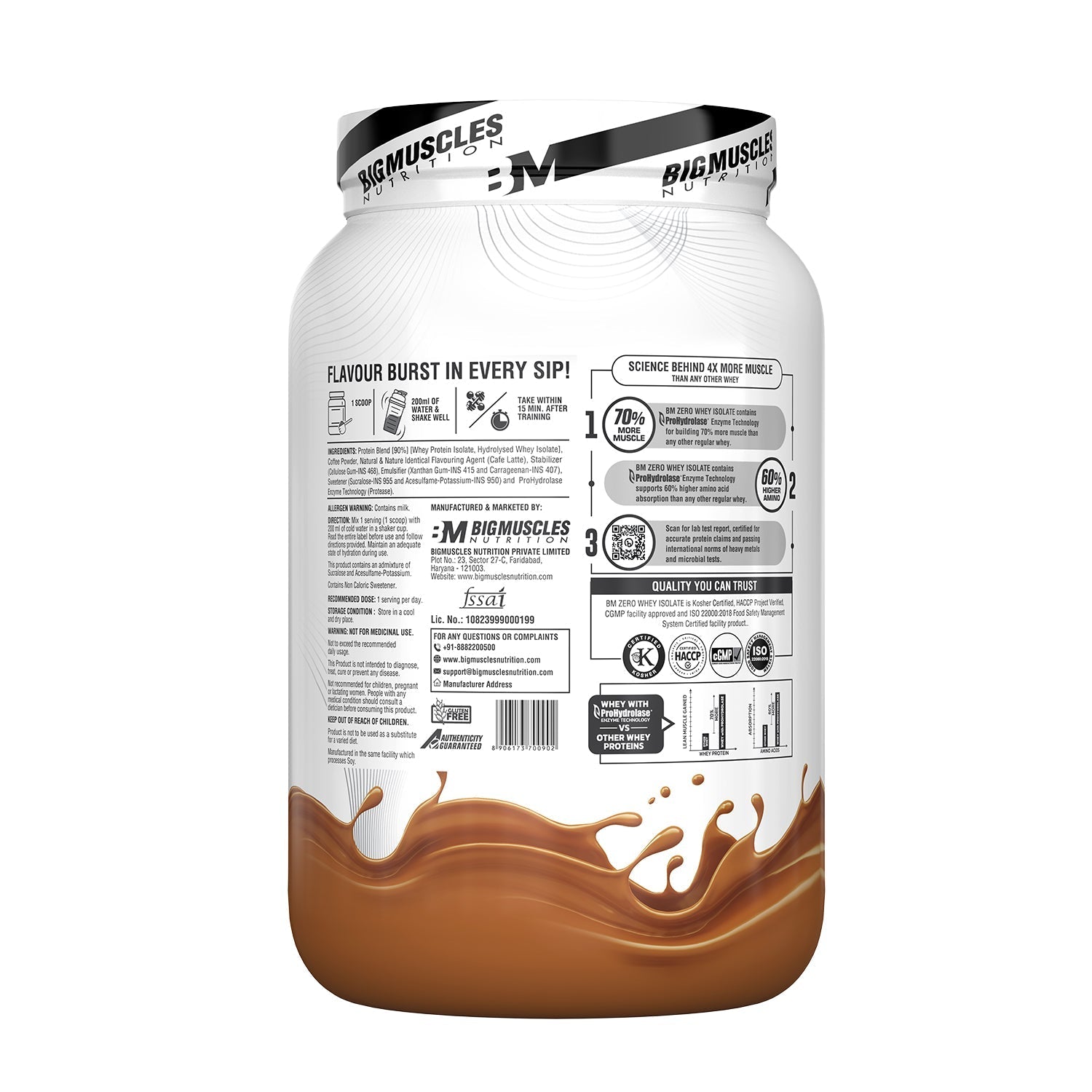 Big Muscles Nutrition Zero Whey Protein | Grocsy