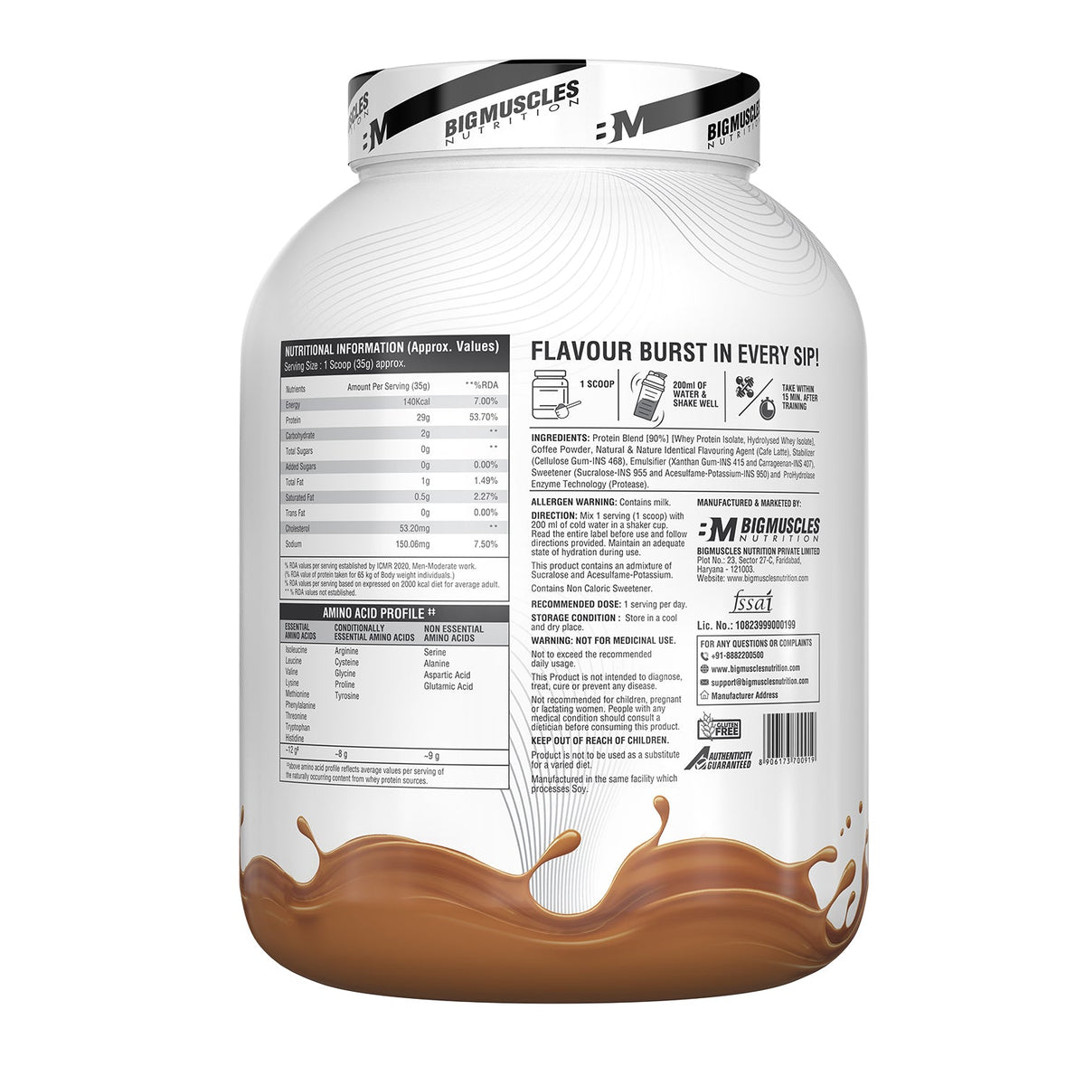 Big Muscles Nutrition Zero Whey Protein | Grocsy