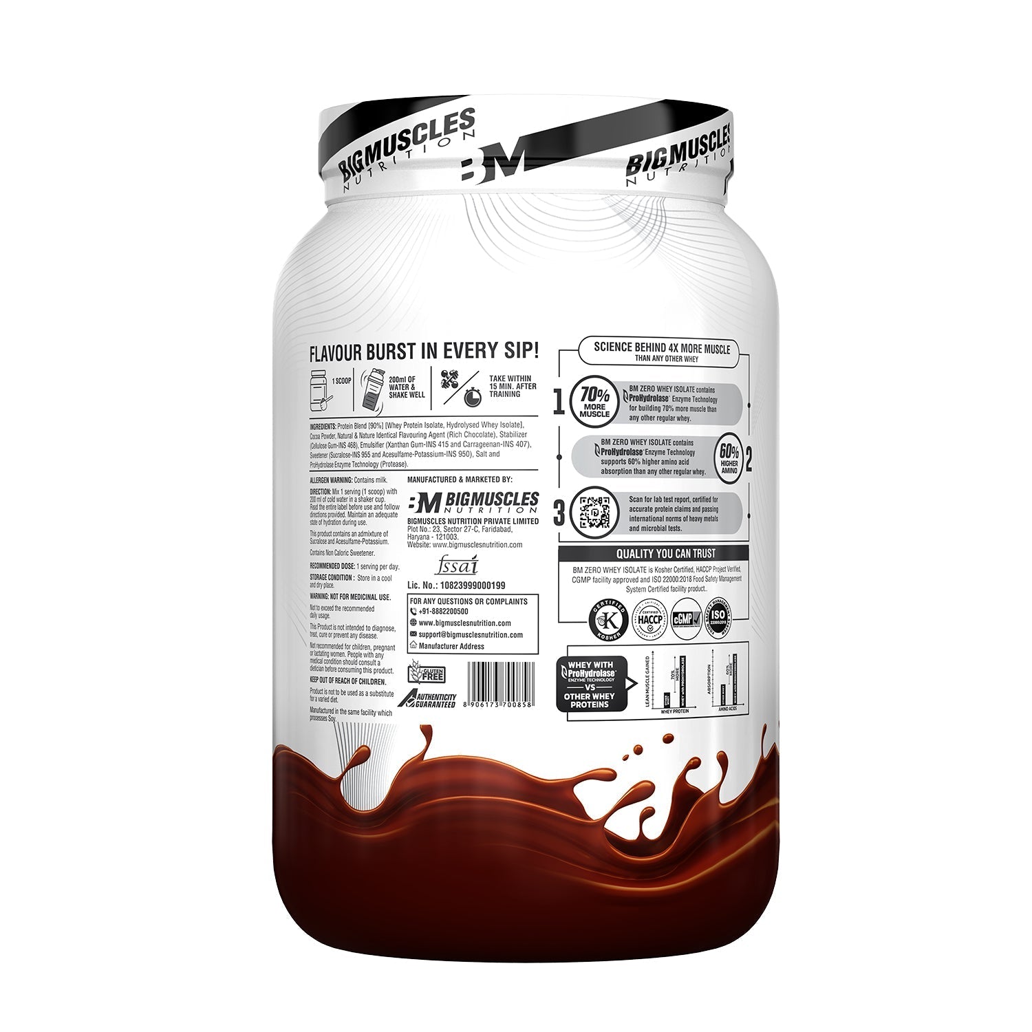 Big Muscles Nutrition Zero Whey Protein | Grocsy