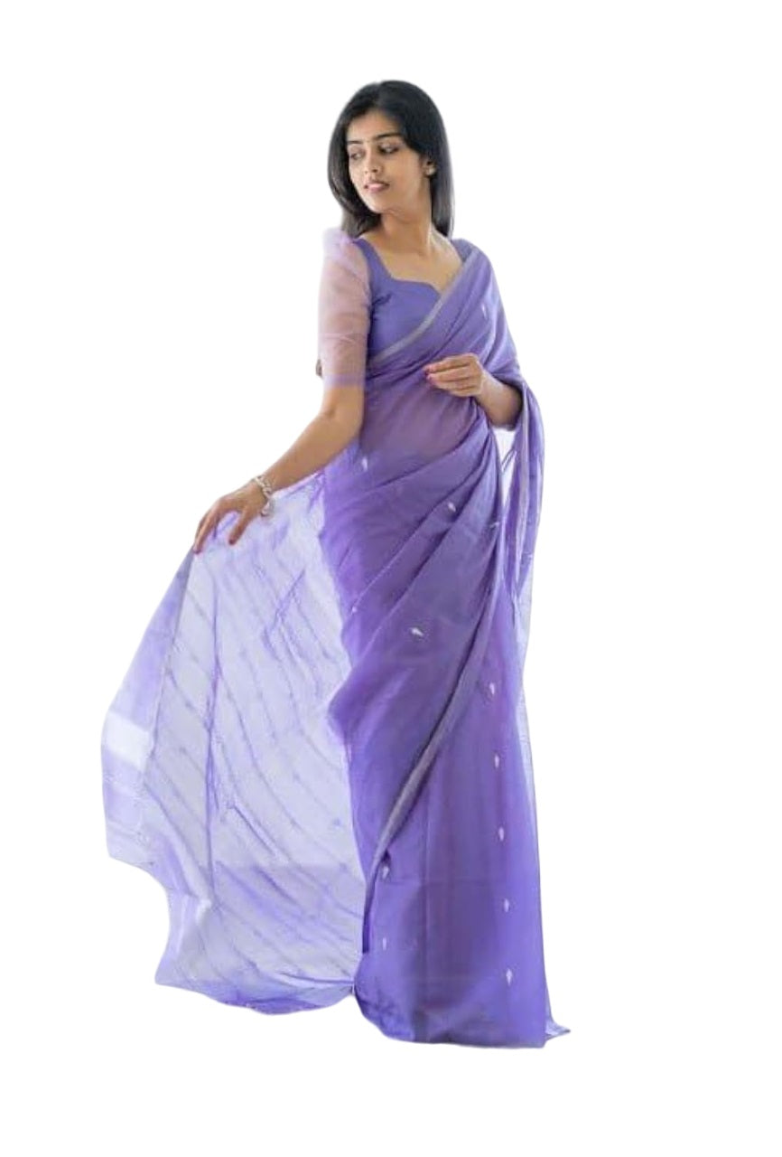 Vamika Weaving Banarasi Jacquard Blue Kanjivaram Saree | Grocsy