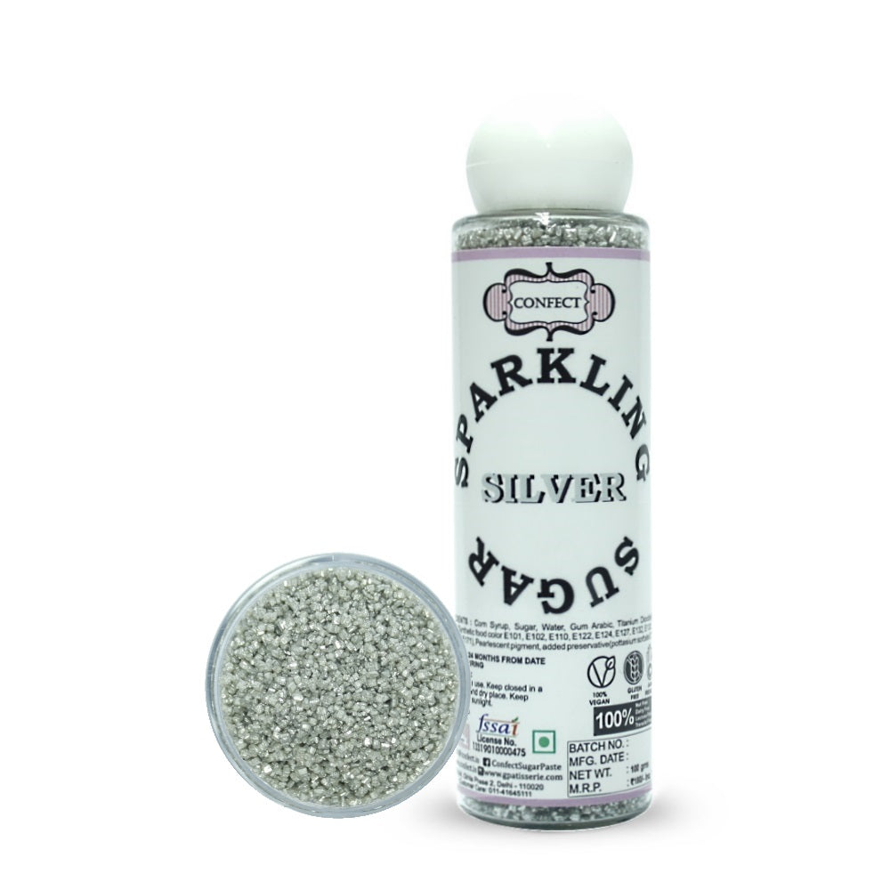 Confect Silver | Sparkling Sugar | Grocsy
