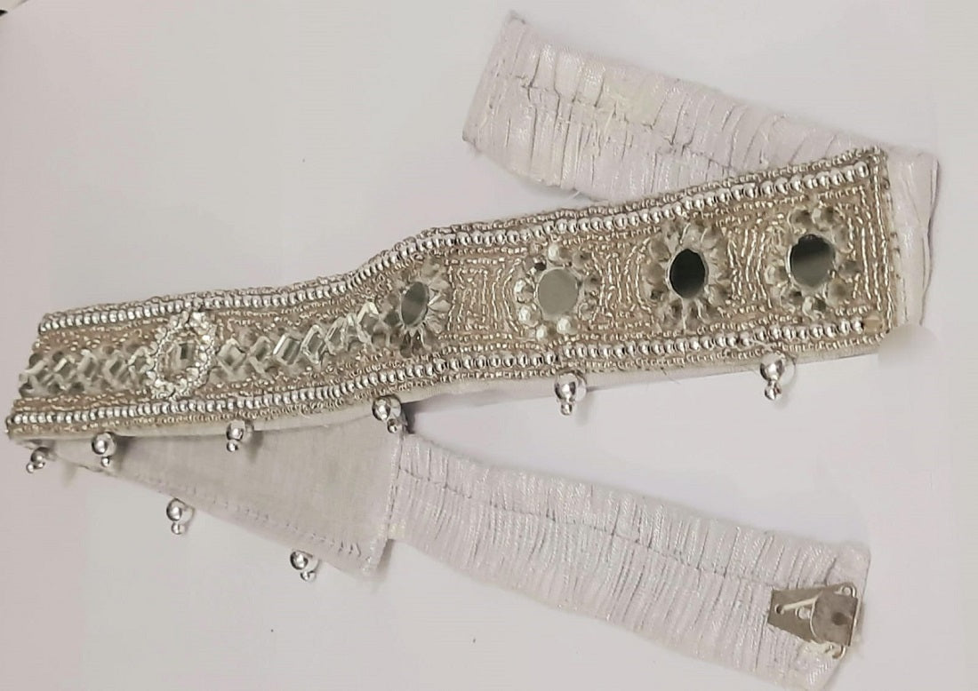Elite Trading Silver Sari/Dress Fabric Belt | Grocsy