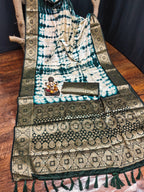 Anaita Blue Soft Satin Silk Saree With Zari Weaving Work | Grocsy