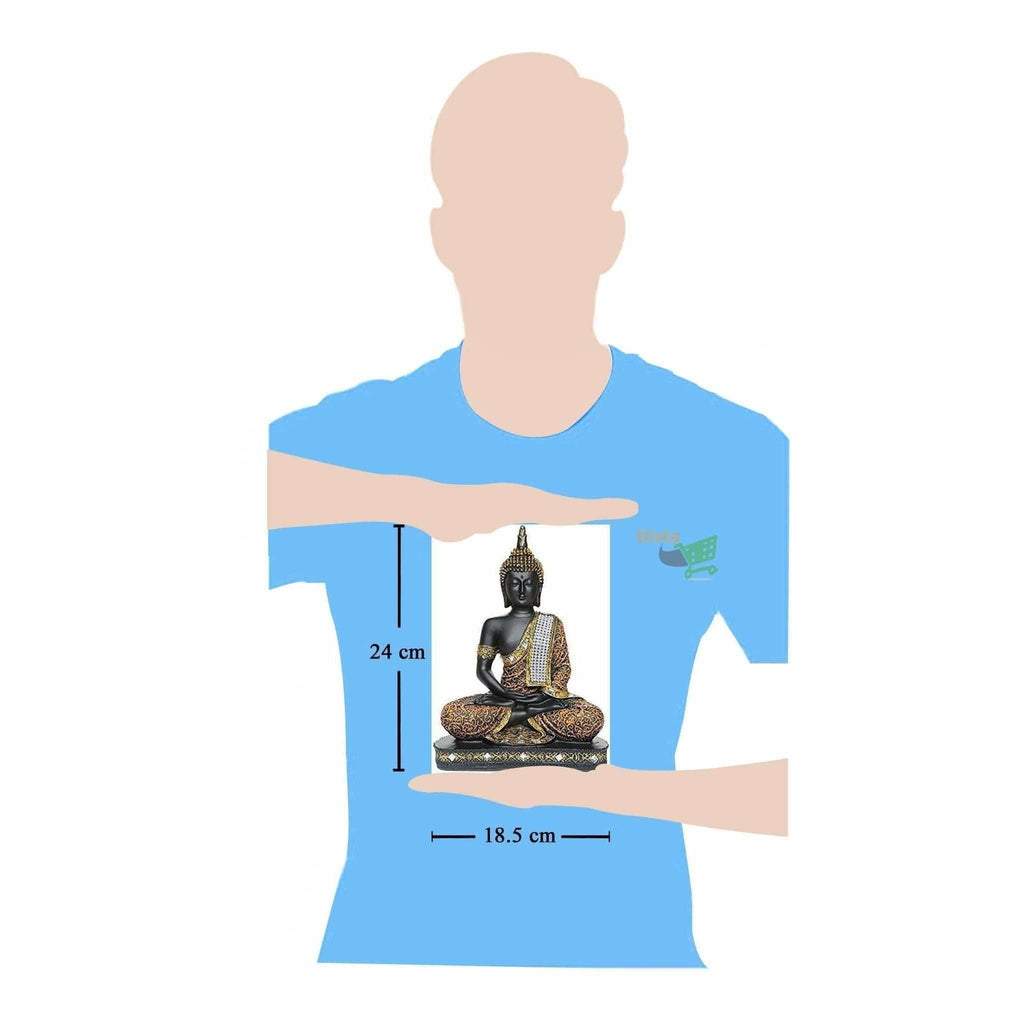 Sitting Buddha Idol Statue - Showpiece | Grocsy