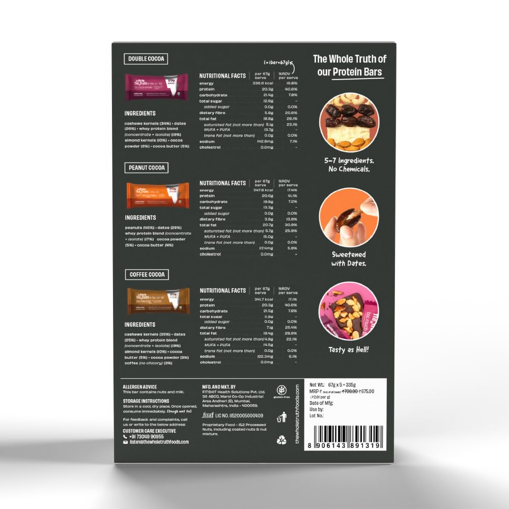 The Whole Truth High Protein All in One Protein Bar | Grocsy