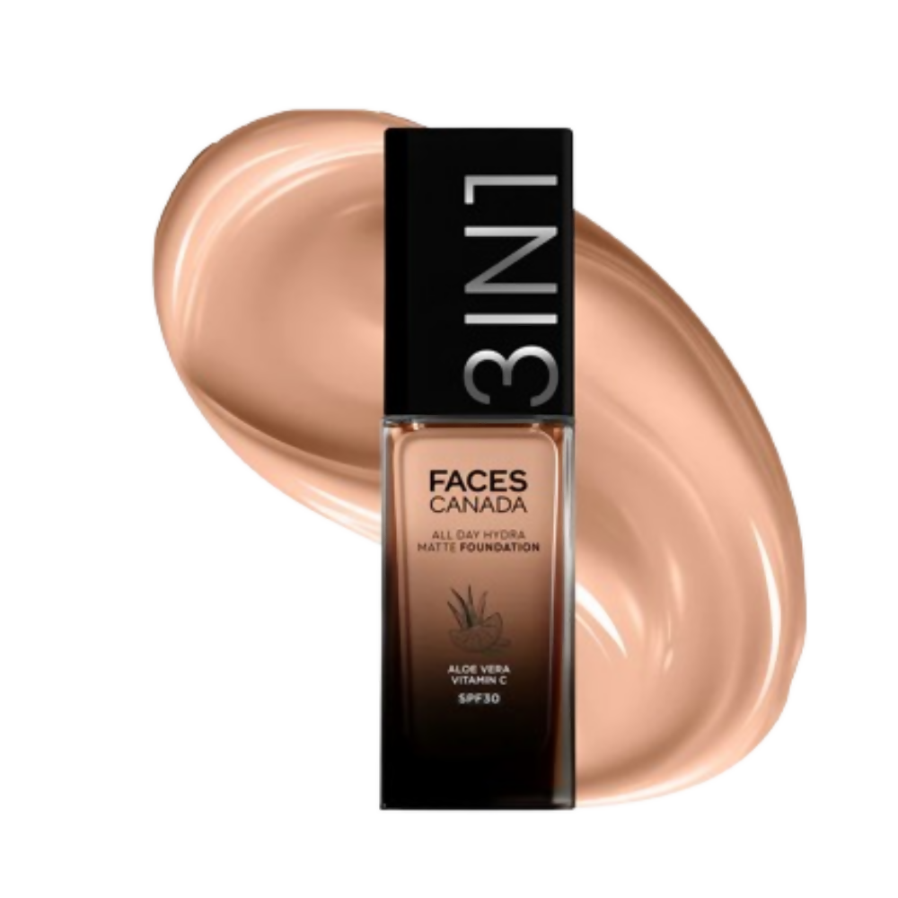 Faces Canada All Day Hydra Matte 3 in 1 Foundation - Caramel Natural 023 | Grocsy