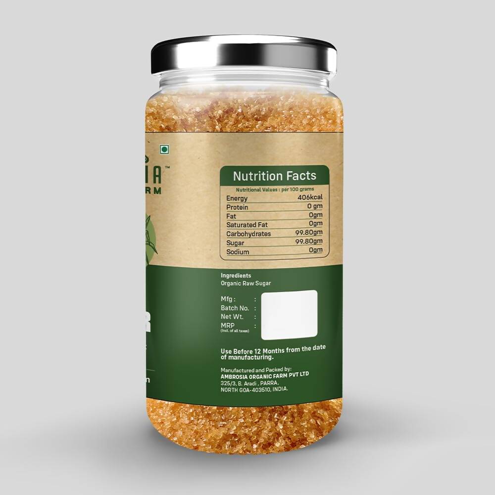 Ambrosia Organic Farm Raw Sugar | Grocsy