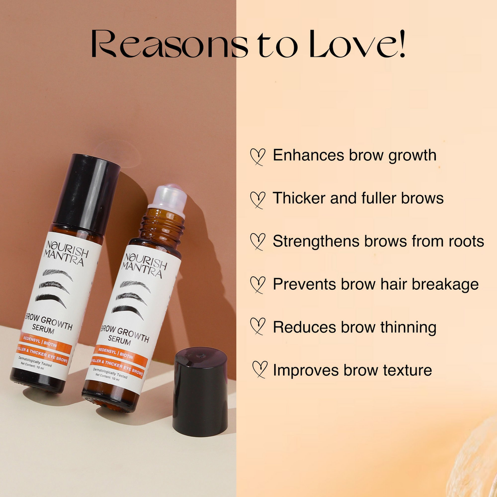 Nourish Mantra Eye Brow Growth Serum with Biotin & Peptides | Grocsy