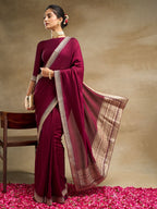 kasee Embroidered Pure Silk Saree | Grocsy