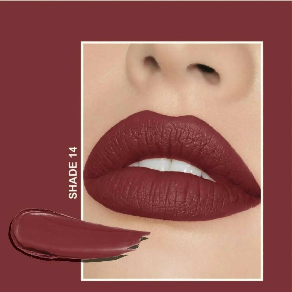 Flicka Tomato Maroon Matte Finish Lipstick Shade 14 | Grocsy