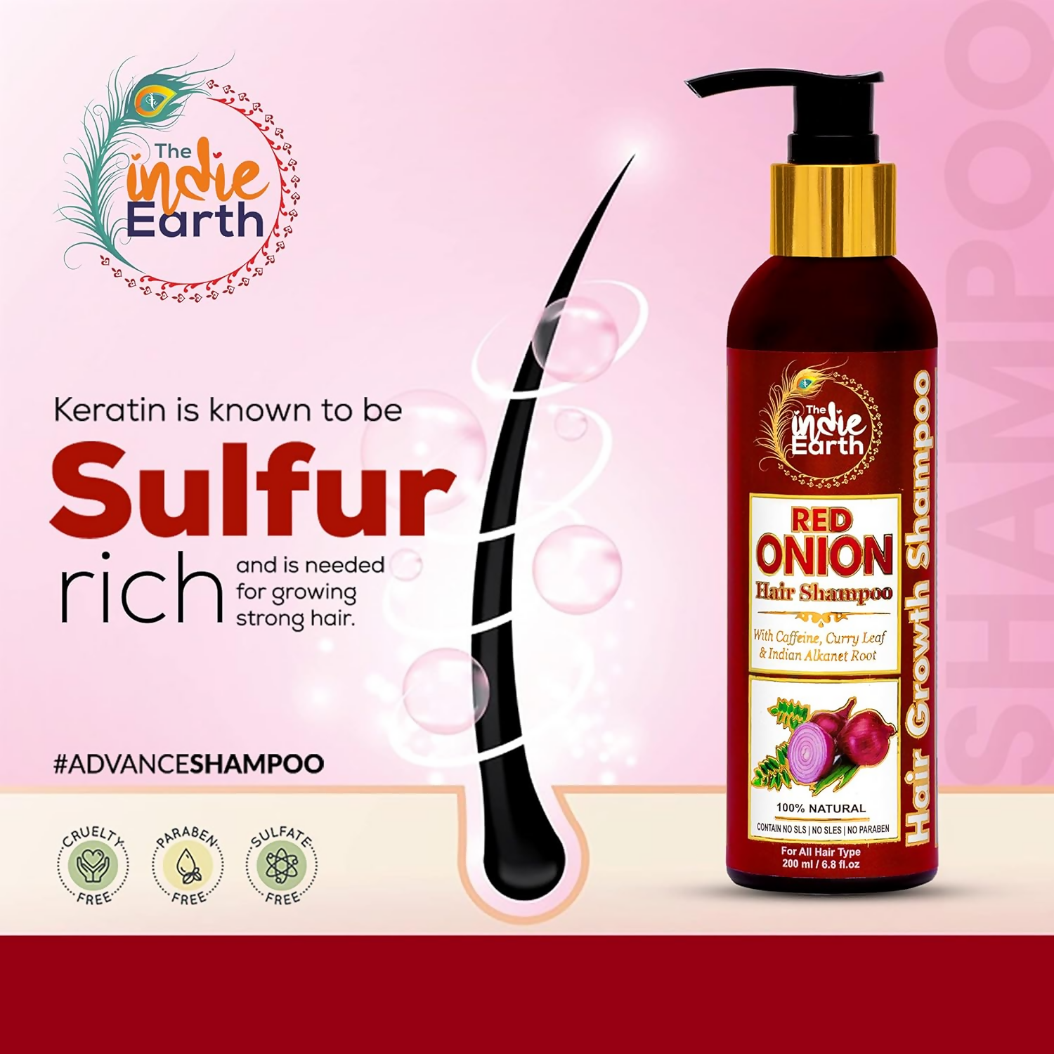 The Indie Earth Red Onion Anti Hair Loss & Hair Growth Combo | Grocsy